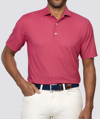 Archer Men's Performance Polo - Turtleson -Red/Royal Archer 