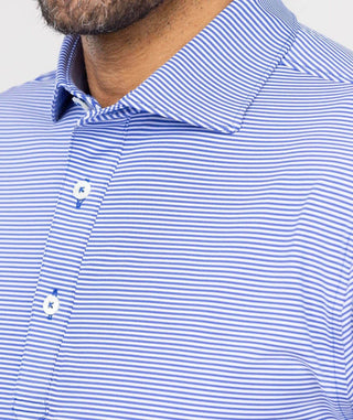 Carter Stripe Performance Men's Polo - Chest Marine - Turtleson