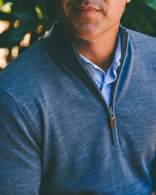 Italian Merino Quarter-Zip Sweater