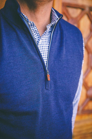 Italian Merino Quarter-Zip Vest