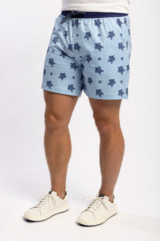 Channel Seersucker Swim Short