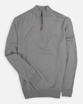 Men's Italian Merino Quarter-Zip Sweater - Storm - Turtleson -Storm