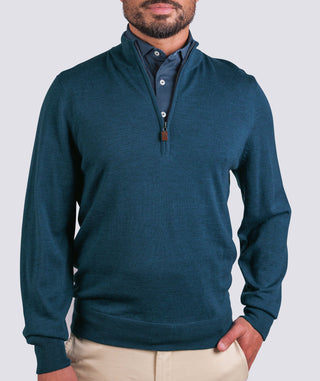 Italian Merino Quarter-Zip Sweater