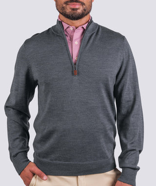 Italian Merino Quarter-Zip Sweater