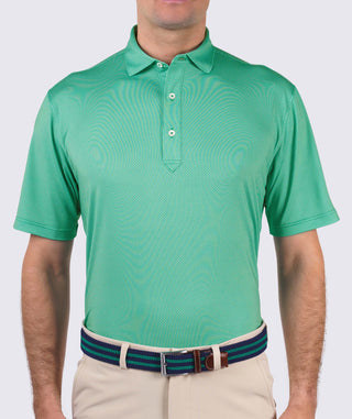 Clarence Mini Diamond Jacquard Performance Men's Polo - Pattern Turtle - TurtlesonClarence Mini Diamond Jacquard Performance Men's Polo - front Turtle - Turtleson