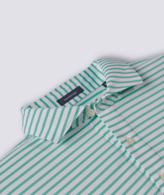 Gus Stripe Men's Performance Polo -collar wave Turtleson 