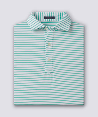 Gus Stripe Men's Performance Polo -wave Turtleson 