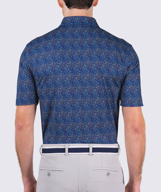 Max Performance Polo - Pattern- back - Navy/Apricot Turtleson