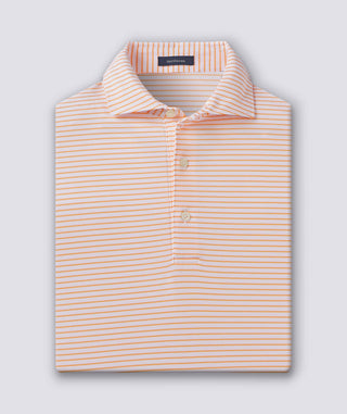 Dylan Stripe Performance Polo - Apricot - Turtleson