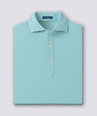 Dean Stripe Performance Men's Polo - Quartz/Turtle - Turtleson