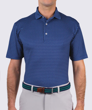 Morgan Performance Polo - front Navy/White - Turtleson