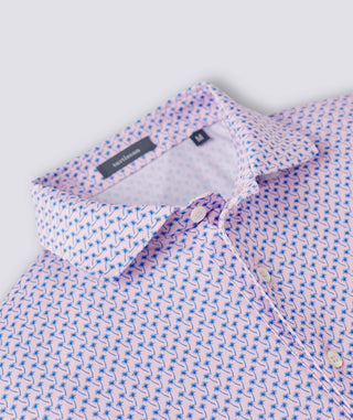 Morgan Performance Polo - Men's - Retro Pink/Marine - Turtleson