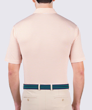 Dylan Stripe Performance Polo - back - Apricot - Turtleson