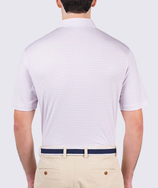 Dylan Stripe Performance Polo - back Quartz - Turtleson