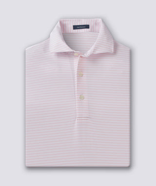 Dylan Stripe Performance Polo - retro pink - Turtleson