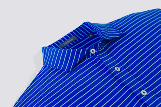 Trey Stripe Performance Polo Marine/Wave - Turtleson