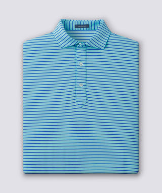 Trey Stripe Performance Polo men Wave/Marine - Turtleson