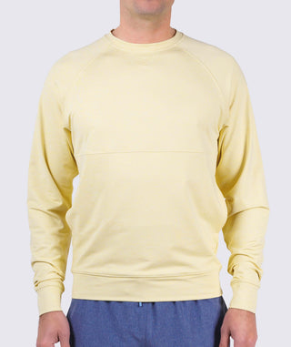 Brock Performance Crewneck - front Butter - Turtleson