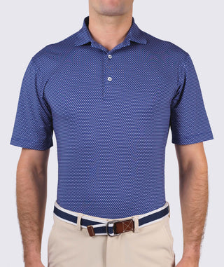 Xander Performance Polo - men - front Navy/Quartz - Turtleson