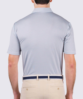 Xander Performance Polo - men - back White/Splash - Turtleson