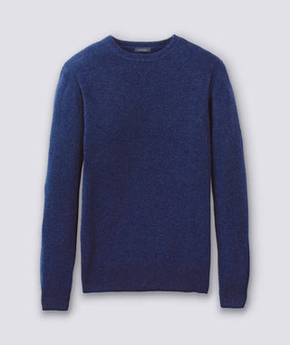 Mackay Cashmere Crewneck- Navy - Turtleson