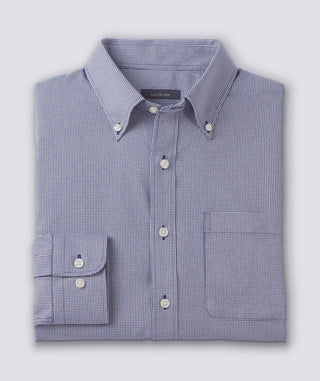 Graham Performance Gingham Sport Shirt - Navy - Turtleson