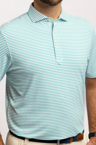 Mathew Stripe Performance Polo