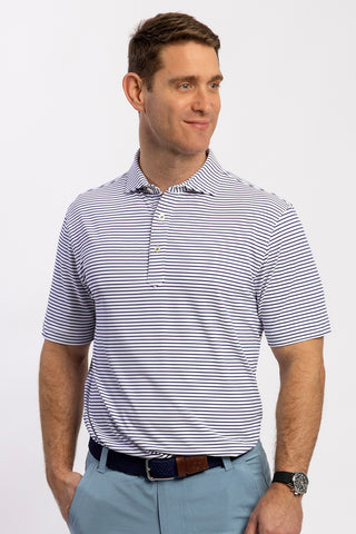 Mathew Stripe Performance Polo
