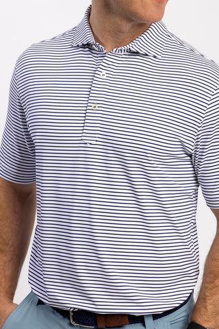 Mathew Stripe Performance Polo
