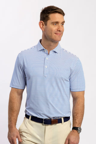 Mathew Stripe Performance Polo