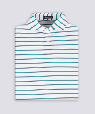 Pete Stripe Two Button Performance Polo