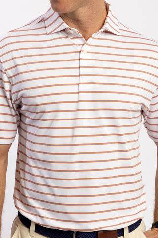 Pete Stripe Two Button Performance Polo