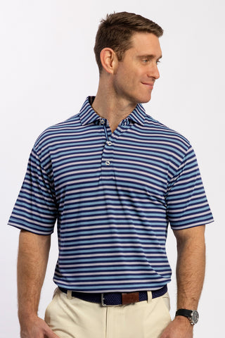 Daren Stripe Diamond Knit Polo