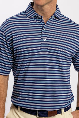 Daren Stripe Diamond Knit Polo