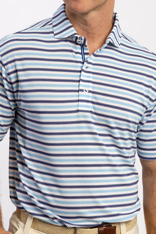 Daren Stripe Diamond Knit Polo