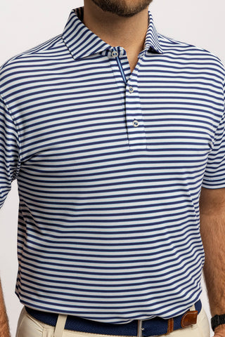 George Stripe Diamond Knit Polo