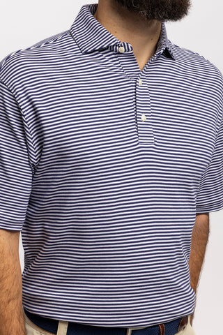 Duncan Stripe Cotton Polo