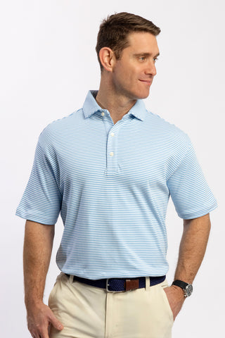 Duncan Stripe Cotton Polo