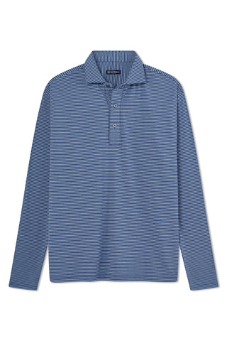 Avery Stripe Long Sleeve Polo
