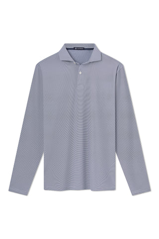 Finch Stripe Long Sleeve Two-Button Polo