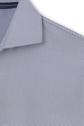 Finch Stripe Long Sleeve Two-Button Polo