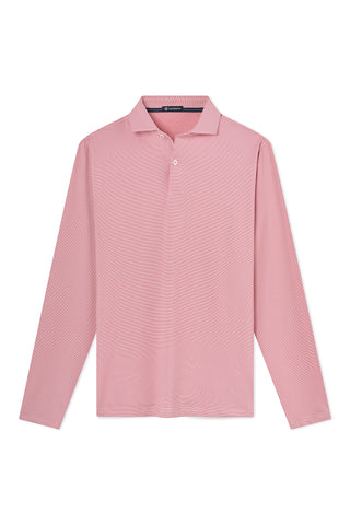 Finch Stripe Long Sleeve Two-Button Polo