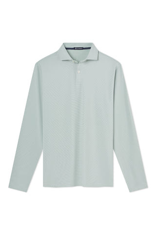 Finch Stripe Long Sleeve Two-Button Polo
