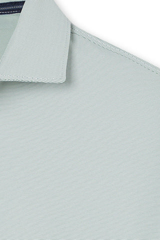 Finch Stripe Long Sleeve Two-Button Polo