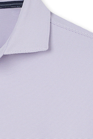 Finch Stripe Long Sleeve Two-Button Polo