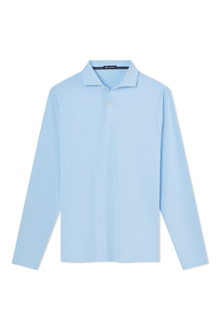 Finch Stripe Long Sleeve Two-Button Polo