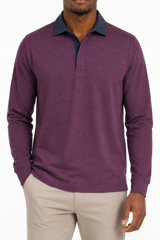 Issac Long Sleeve Rugby Polo