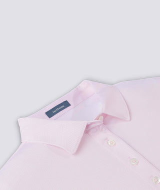 Honey Performance Polo - women- collar - retro pink - Turtleson