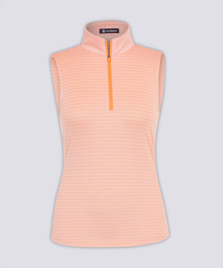 Kelli Stripe Sleeveless Sport Zip