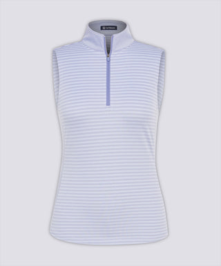 Kelli Stripe Sleeveless Sport Zip
